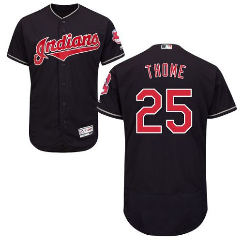 Indians #25 Jim Thome Navy Blue Flexbase Authentic Collection Stitched MLB Jersey
